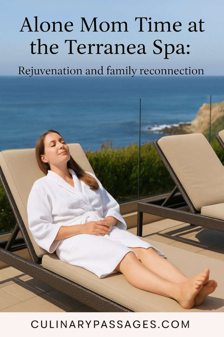 Woman relaxing in spa robe at Terranea Resort in Rancho Palos Verdes with oceanfront views, enjoying a mom spa day.