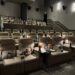 The private screening room at the Bay Theater set up before the kids arrived, with popcorn and stuffed-animal blankets on every seat.