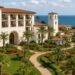 A panoramic view of Terranea Resort on the cliffs of Rancho Palos Verdes with the Pacific Ocean in the background.