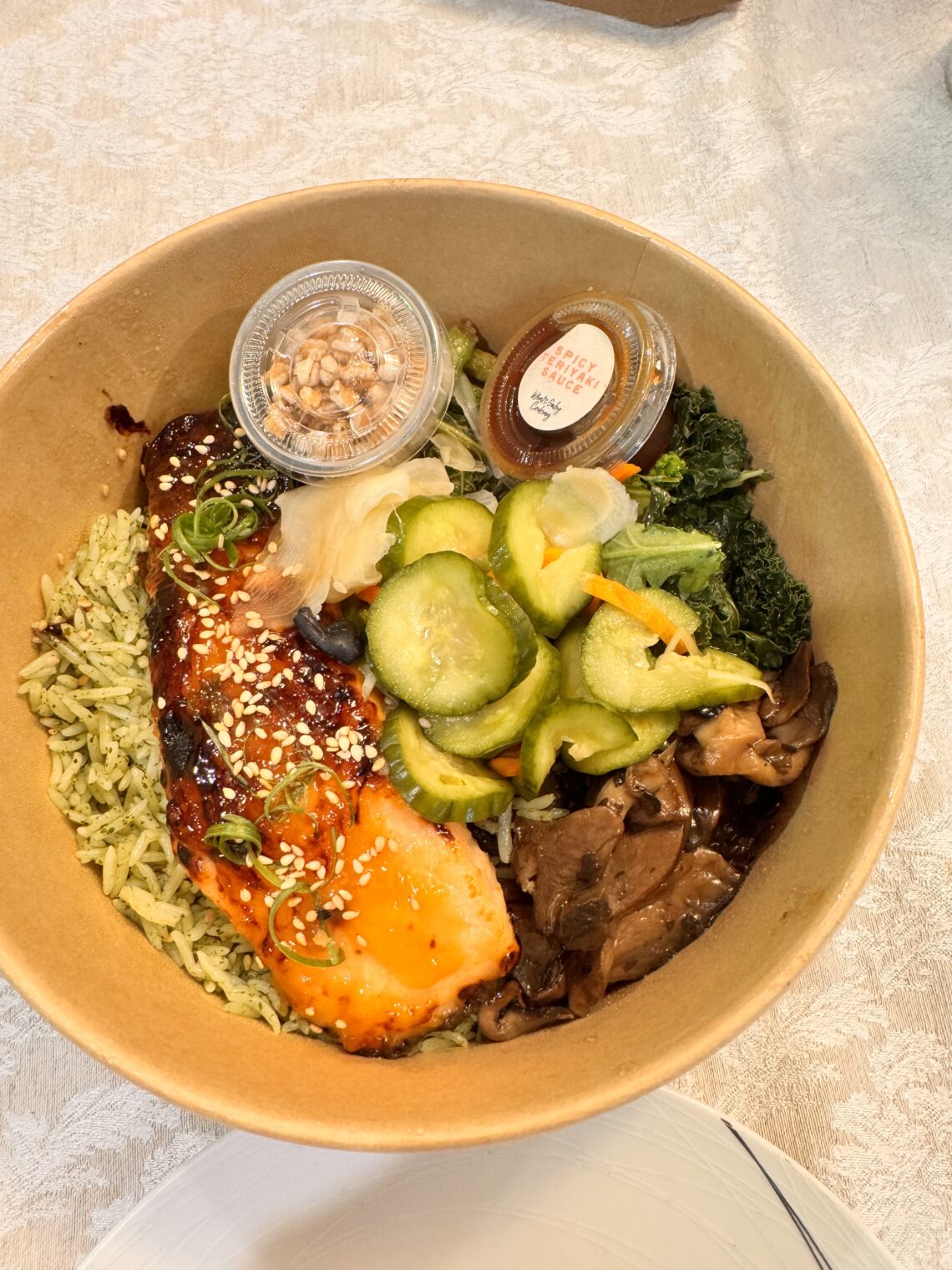 Miso Salmon Bowl from What’s Gaby Cooking at Neighborly Kitchen