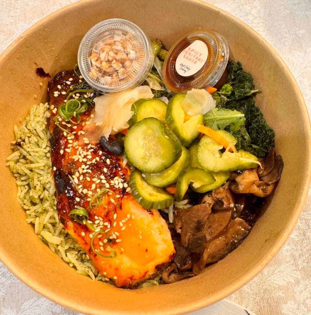 Miso Salmon Bowl from What’s Gaby Cooking at Neighborly Kitchen