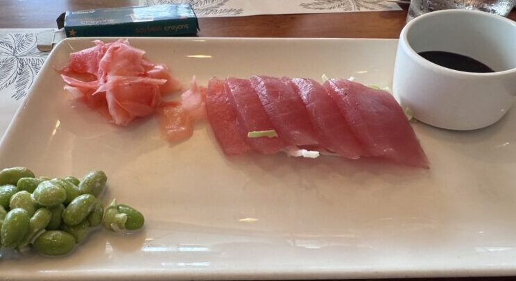 Fresh ahi sashimi at Duke's Malibu