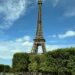 The Eiffel Tower, seen on our bus tour from Le Havre to Paris