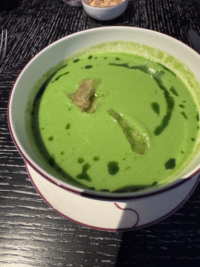 Indigo Set Menu Starter – English Pea Veloute