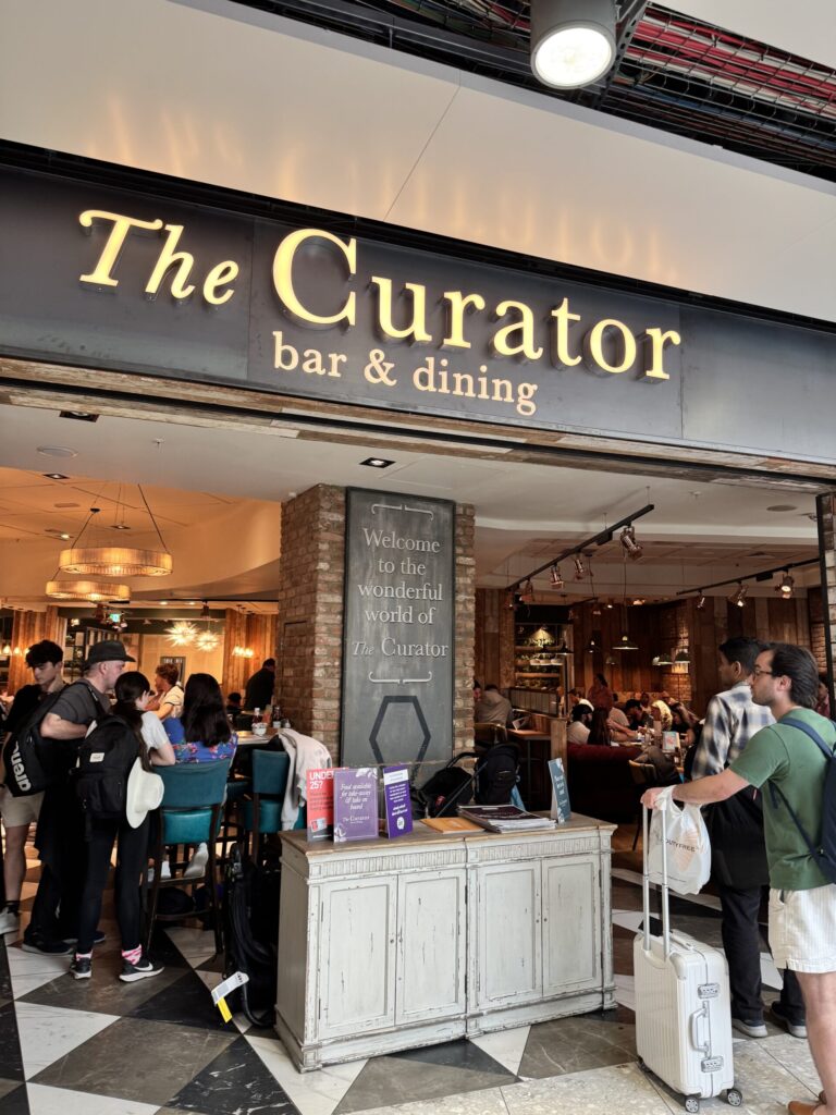 The Curator bar and dining restaurant in Heathrow Terminal 3