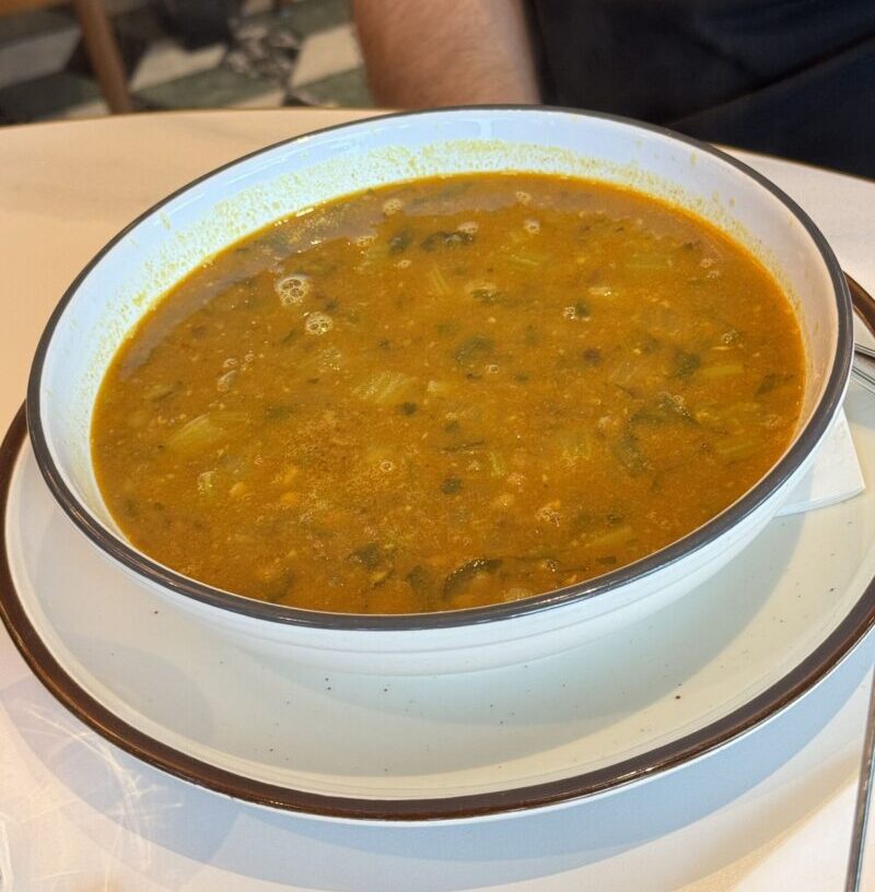 Delicious Lentil Soup served at Cafe Landwer in Brentwood.
