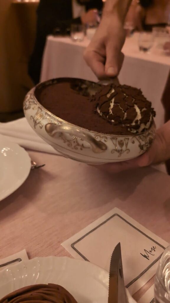 Tiramisu served tableside