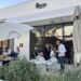 Outdoor patio dining at Sora Brentwood sushi restaurant