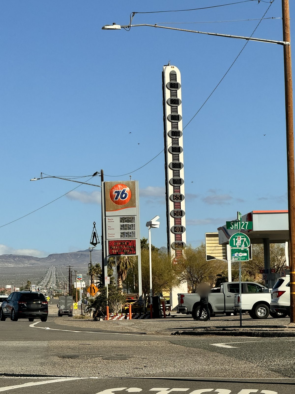 The World’s Tallest Thermometer in Baker, California