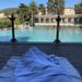 View of the Coliseum Pool from a cabana at The Resort at Pelican Hill