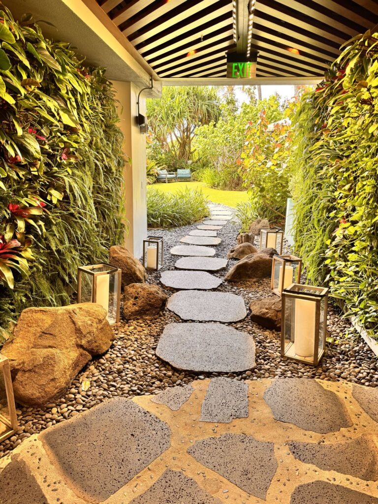 Garden path at the spa at Ritz-Carlton Turtle Bay