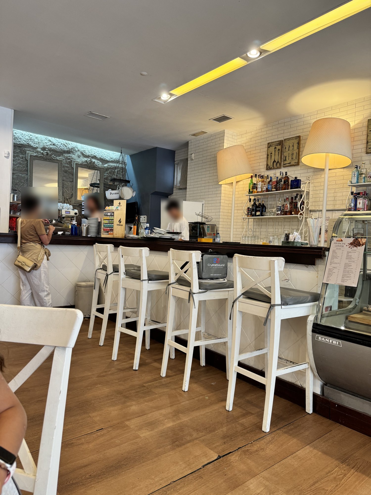 The bar inside Casa Elsa café in Vigo, Spain